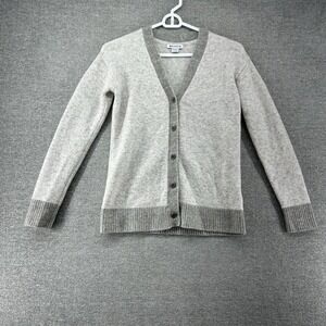 Athleta Cardigan Women Size XXS Merino Blend Beige Two Tone Casual Winter